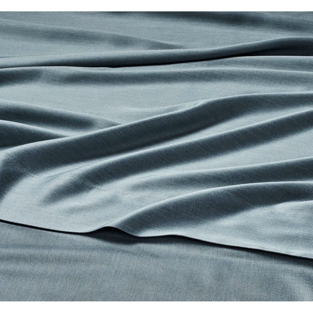 King 400 Thread Count Rayon from Bamboo Sheet Set Light Teal Blue NEW - Picture 2 of 8